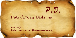 Petróczy Diána névjegykártya