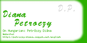 diana petroczy business card